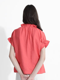 Rareism Pepejal V-Neck Lanjutan Lengan Atas