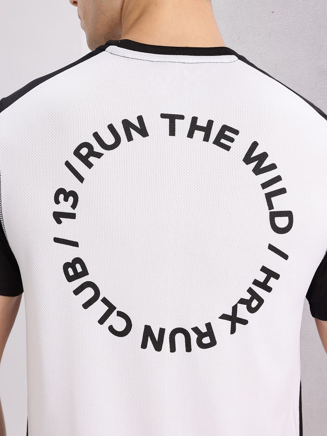HRX by Hrithik Roshan Printed Colourblocked Perforated Rapid-Dry Running T-shirt