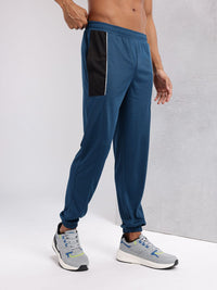 HRX by Hrithik Roshan Men Colourblocked Detail Mid-Rise Rapid-Dry Training Joggers