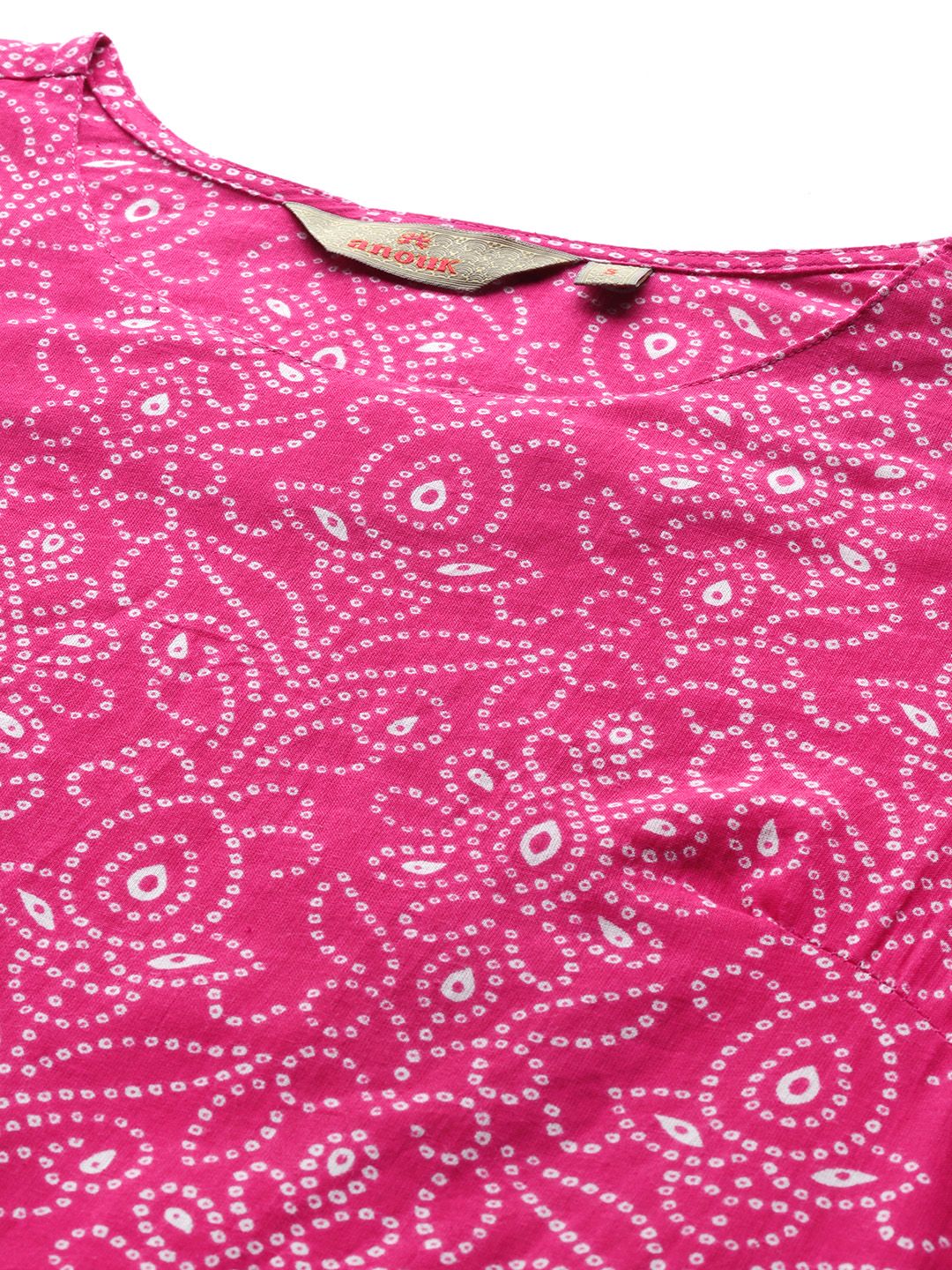 Anouk Women Bandhani Printed Pure Cotton Kurta