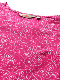 Anouk Women Bandhani Printed Pure Cotton Kurta