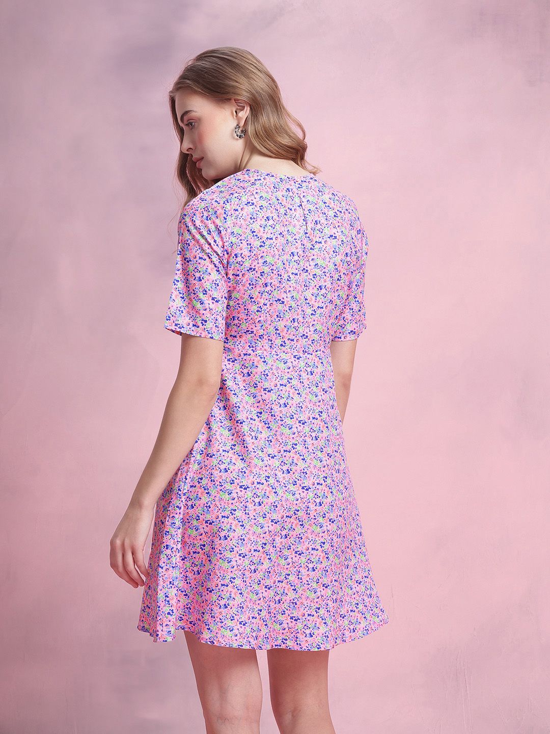 DressBerry Floral Print A-Line Dress