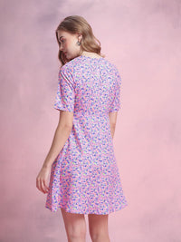 DressBerry Floral Print A-Line Dress