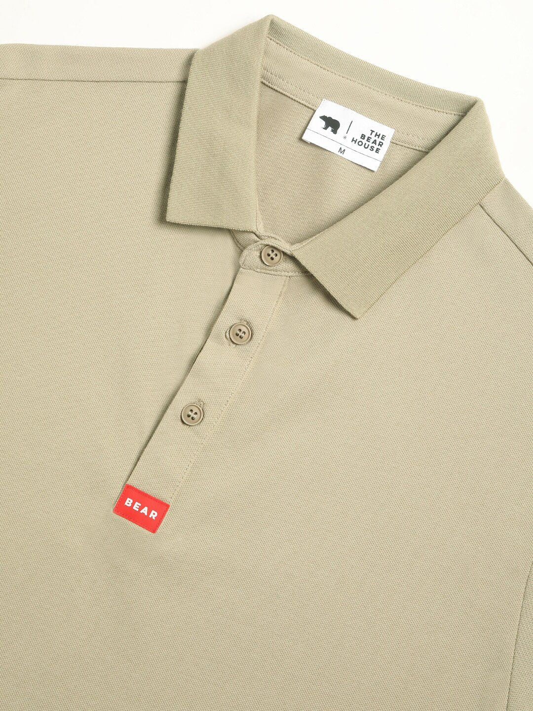 THE BEAR HOUSE Polo Collar Short Sleeves Slim Fit T-shirt