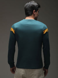 DILLINGER Men Striped Henley Neck Cotton T-shirt