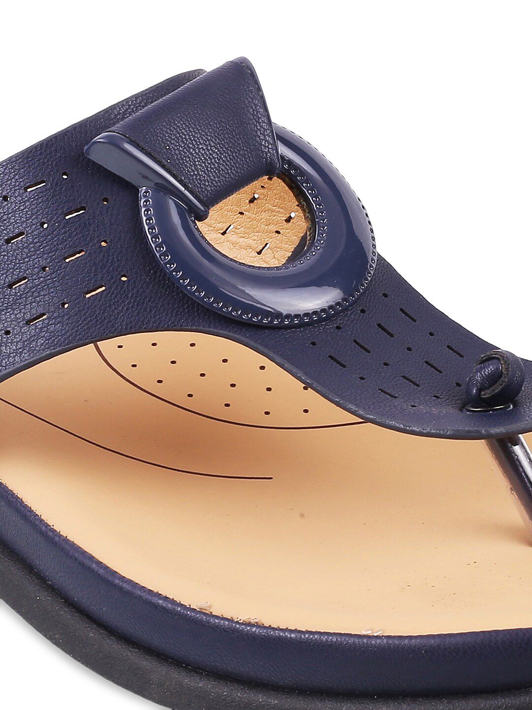 Metro Women Blue Solid Comfort Flats