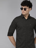 SPYKAR Slim Fit Geometric Printed Pure Cotton Casual Shirt
