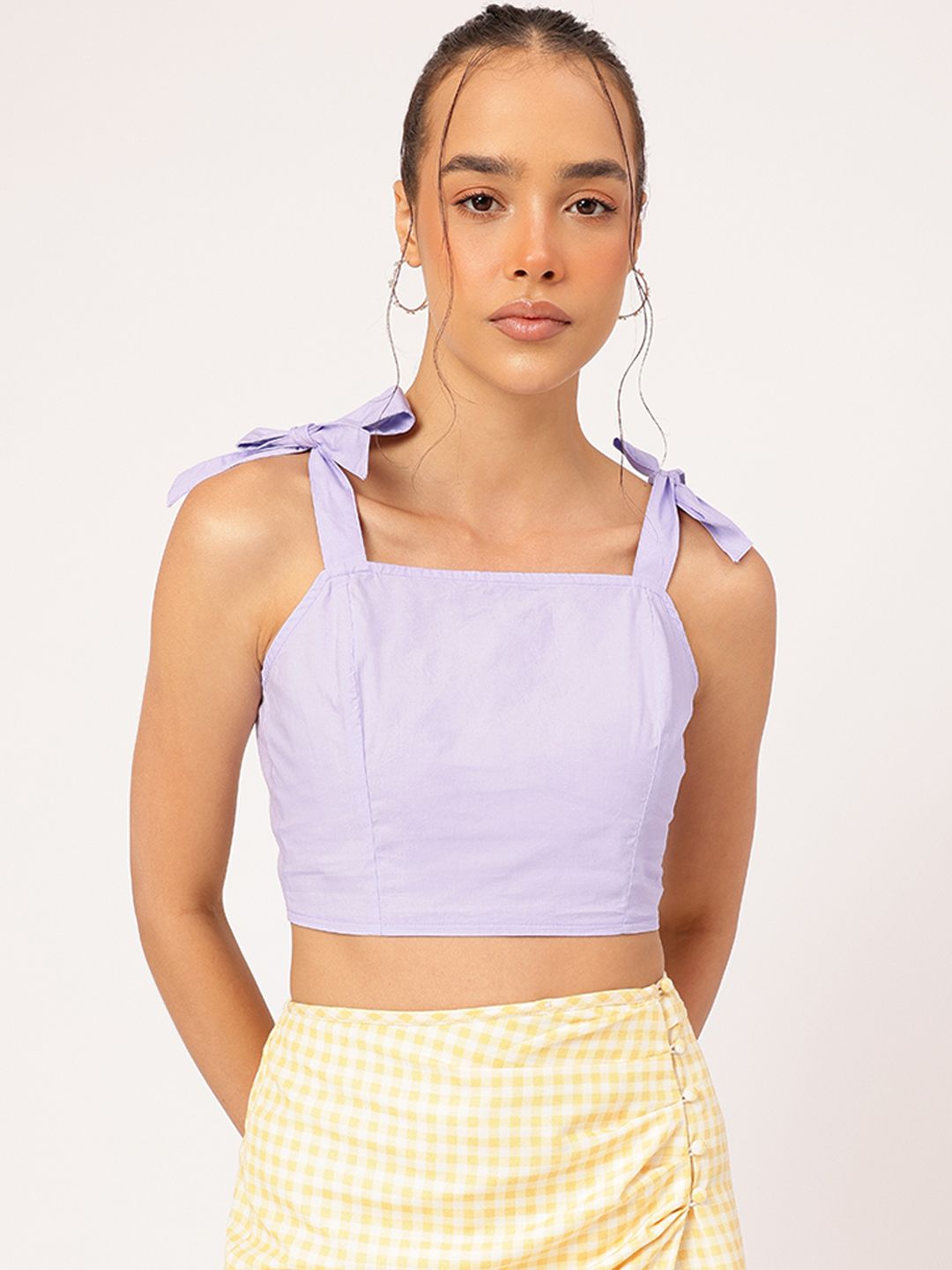 DressBerry Smocked Strappy Crop Top