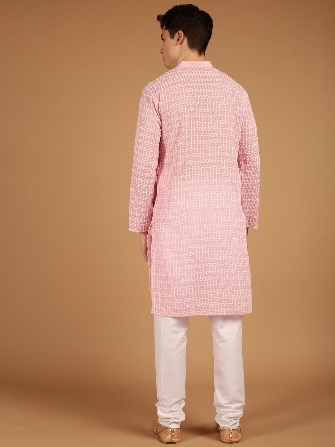 SOJANYA Motif Etnik Bersulam Kolar Katun Murni Kurta