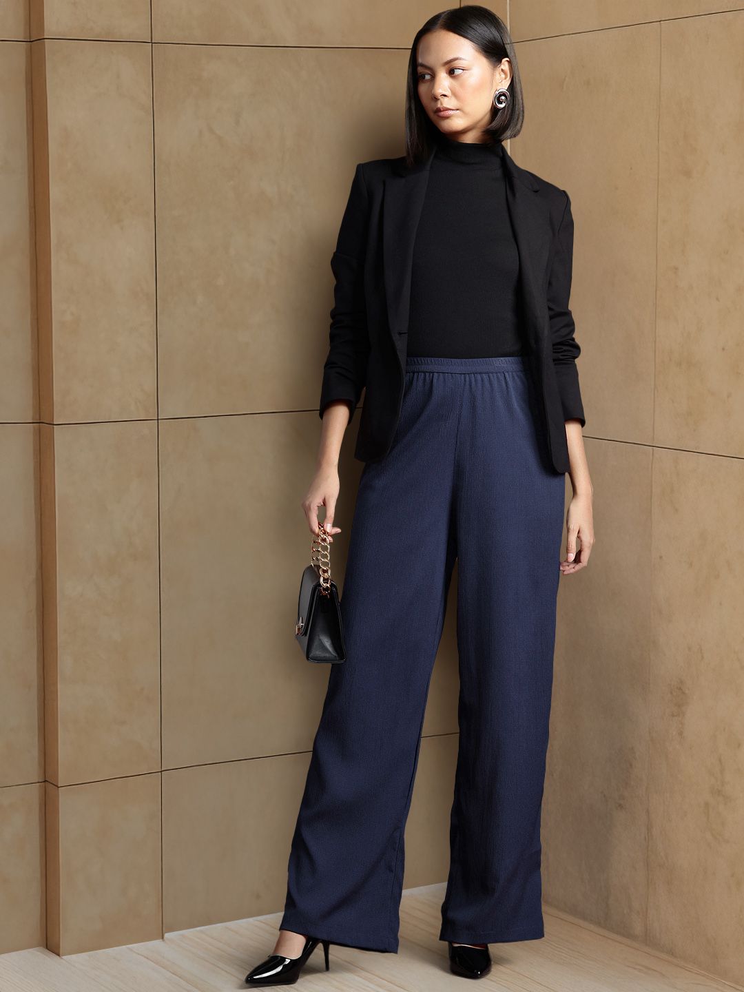 all about you Women Textured Trousers