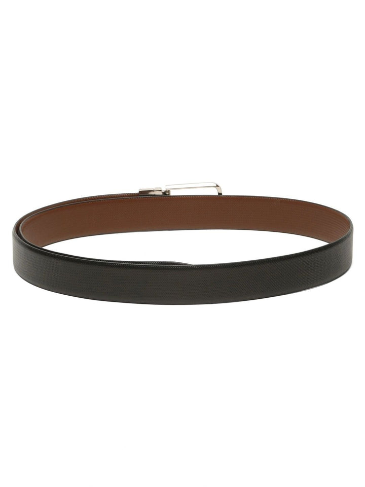 Teakwood Leathers Men Textured Leather Reversible Formal Belt