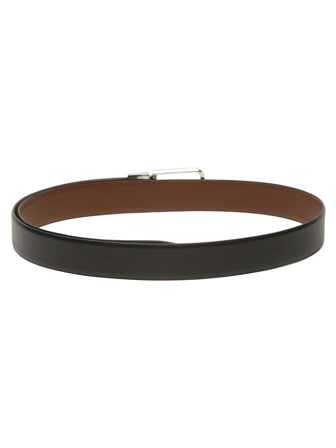 Teakwood Leathers Men Textured Leather Reversible Formal Belt