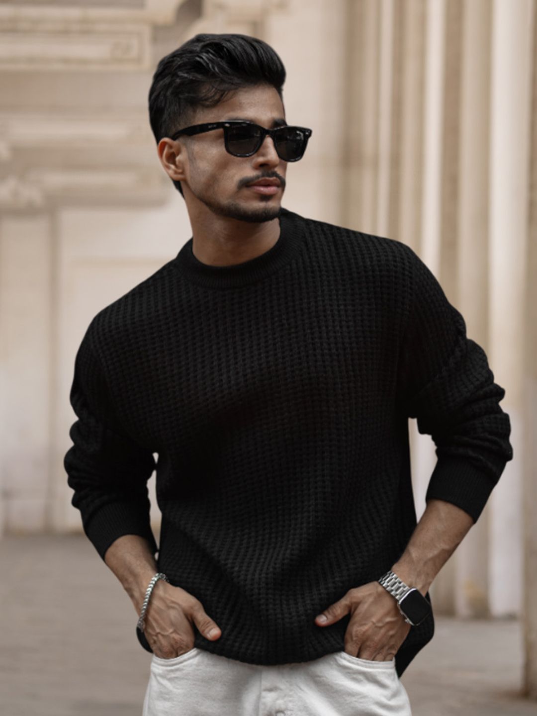 Powerlook Men Solid Round Neck T-shirt