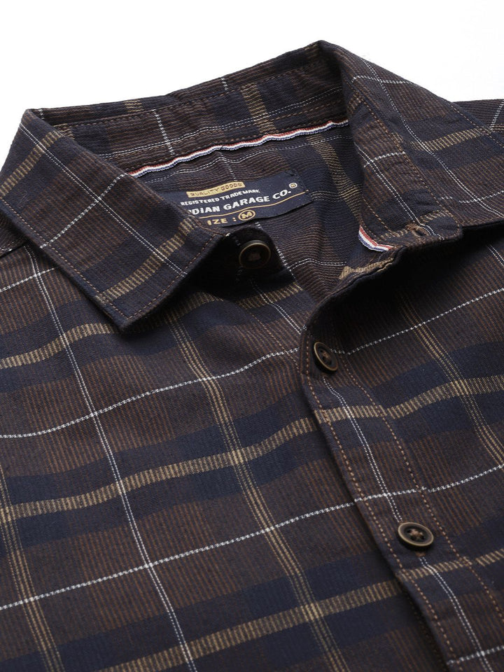 The Indian Garage Co Men Checked Casual Shirt