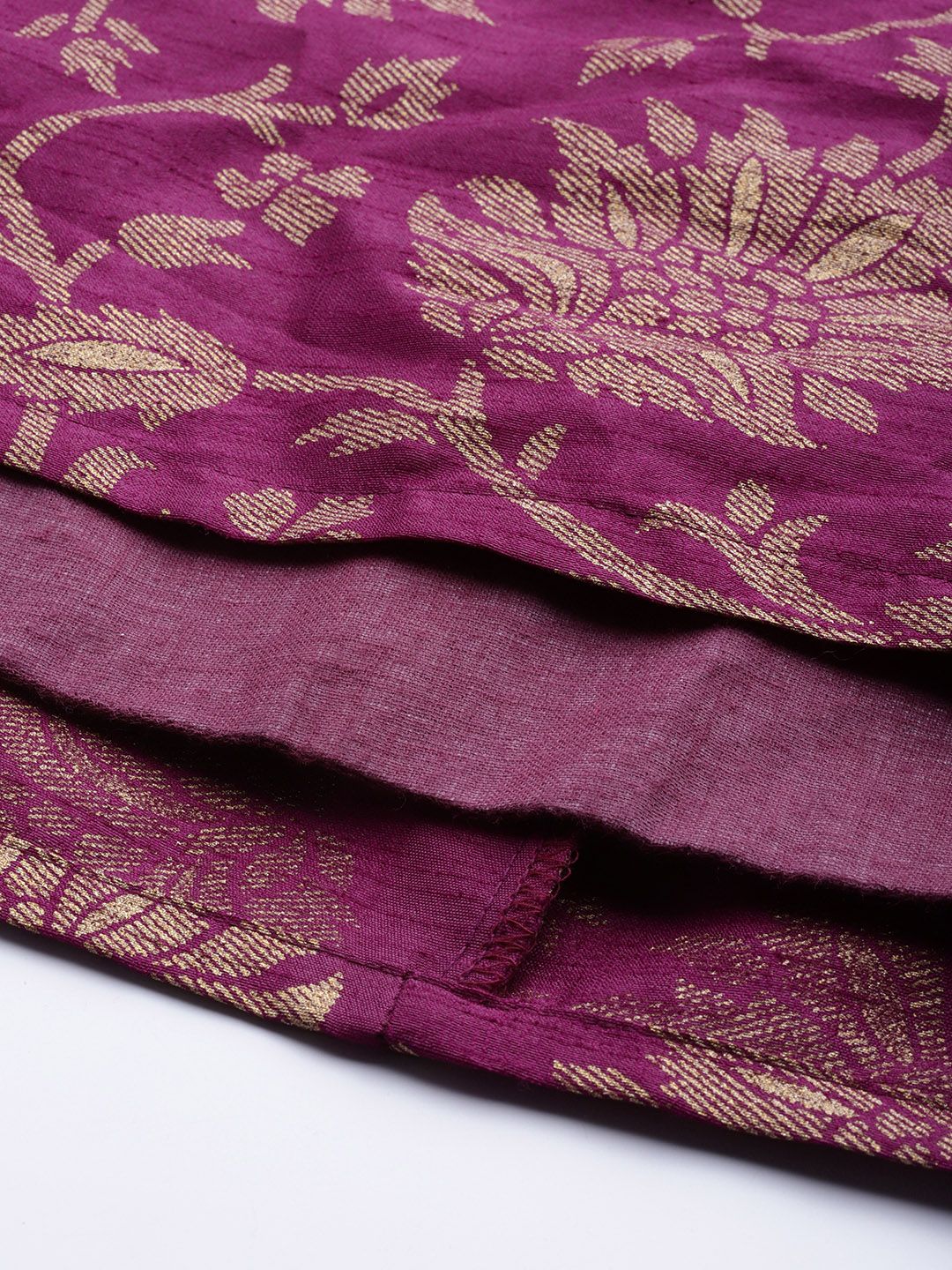 Shae by SASSAFRAS Charming Purple Floral Jacquard Skirt