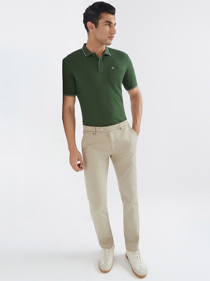 Raymond Pure Cotton Modern Fit Polo Collar T-shirt
