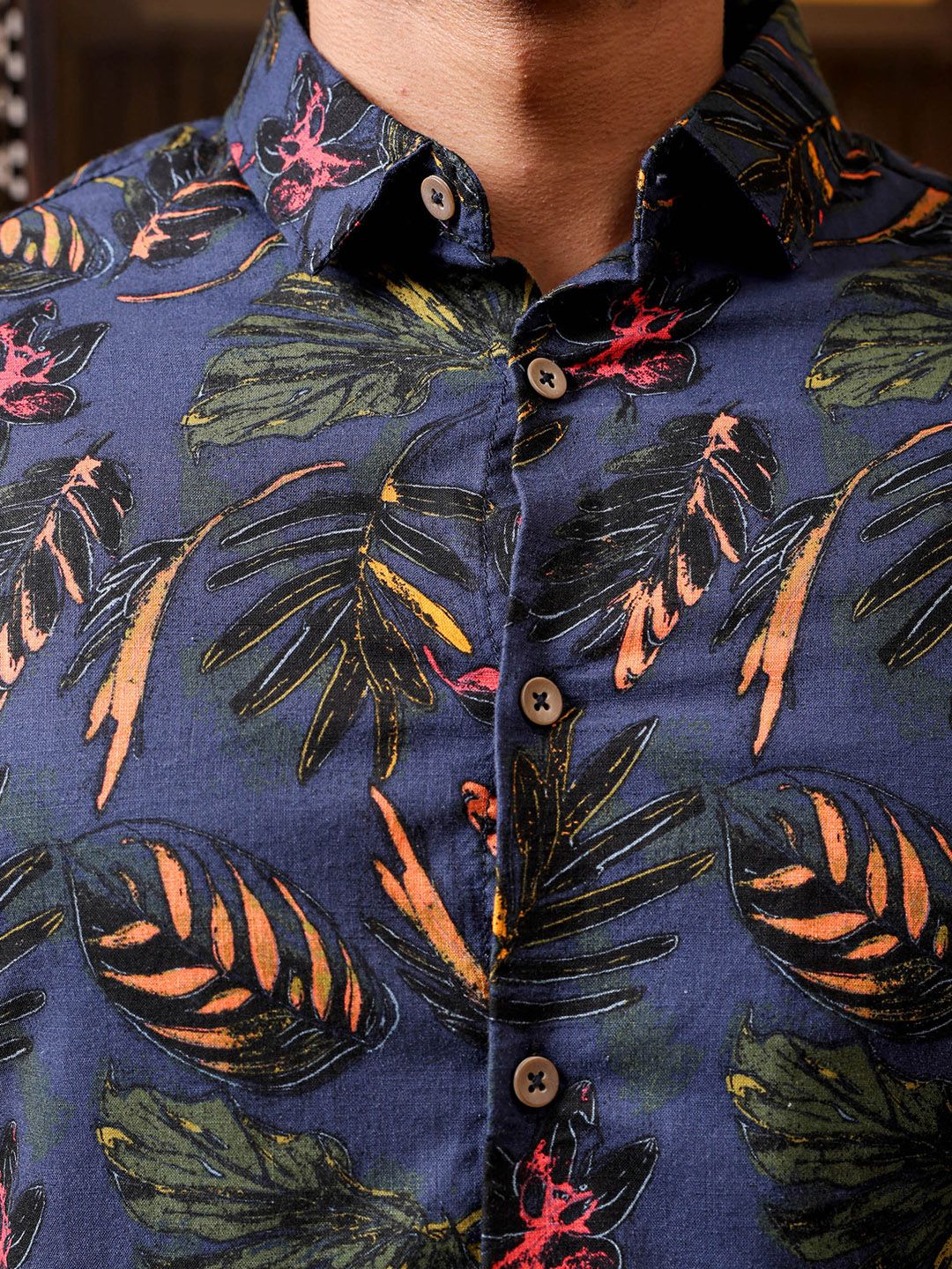 The Indian Garage Co Men Slim Fit Indie Printed Resortwear Shirt