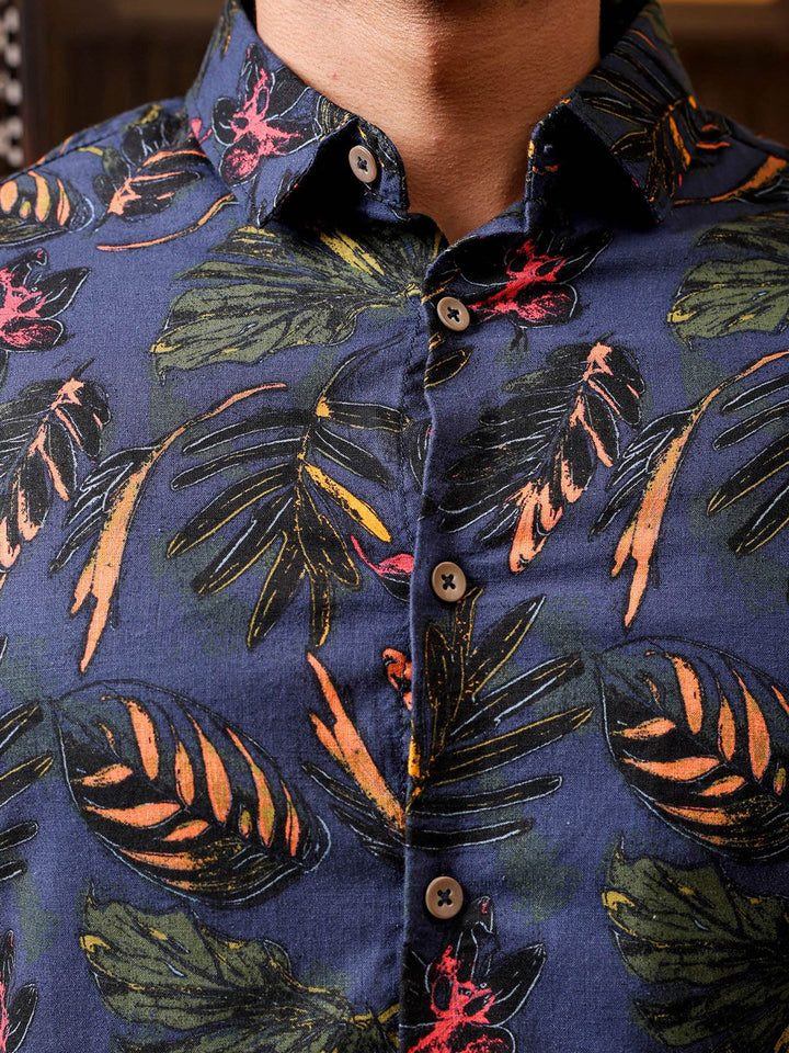 The Indian Garage Co Men Slim Fit Indie Printed Resortwear Shirt
