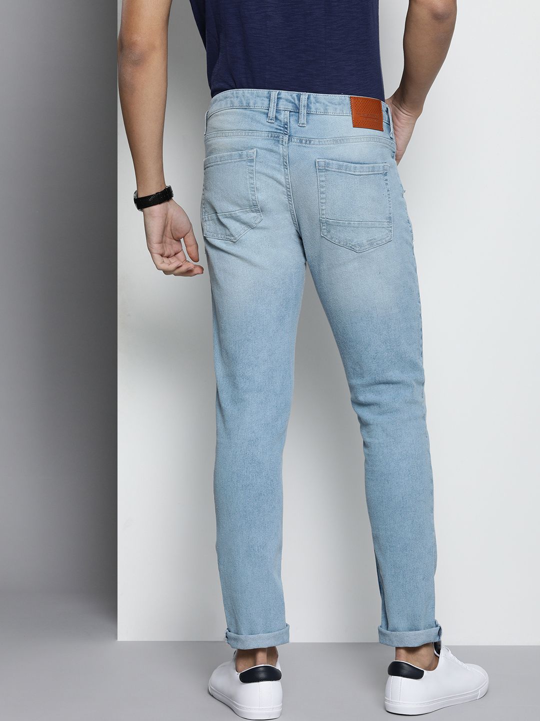 The Indian Garage Co Men Blue Slim Fit Stretchable Jeans