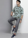 The Indian Garage Co Men Blue Classic Floral Printed Casual Shirt