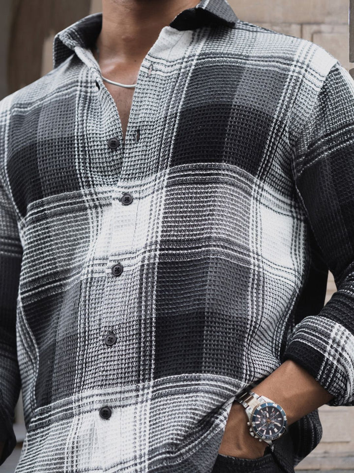 Powerlook Men Tartan Checks Opaque Checked Casual Shirt