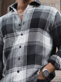 Powerlook Men Tartan Checks Opaque Checked Casual Shirt