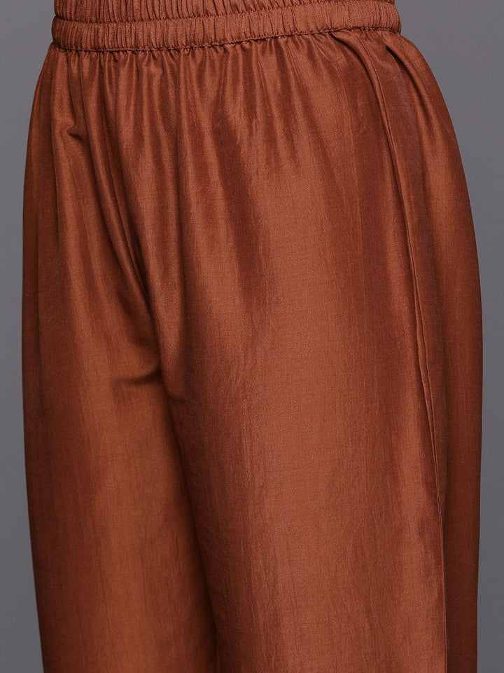 Varanga Ethnic Motifs Zari Embroidered Kurta with Trousers & Dupatta