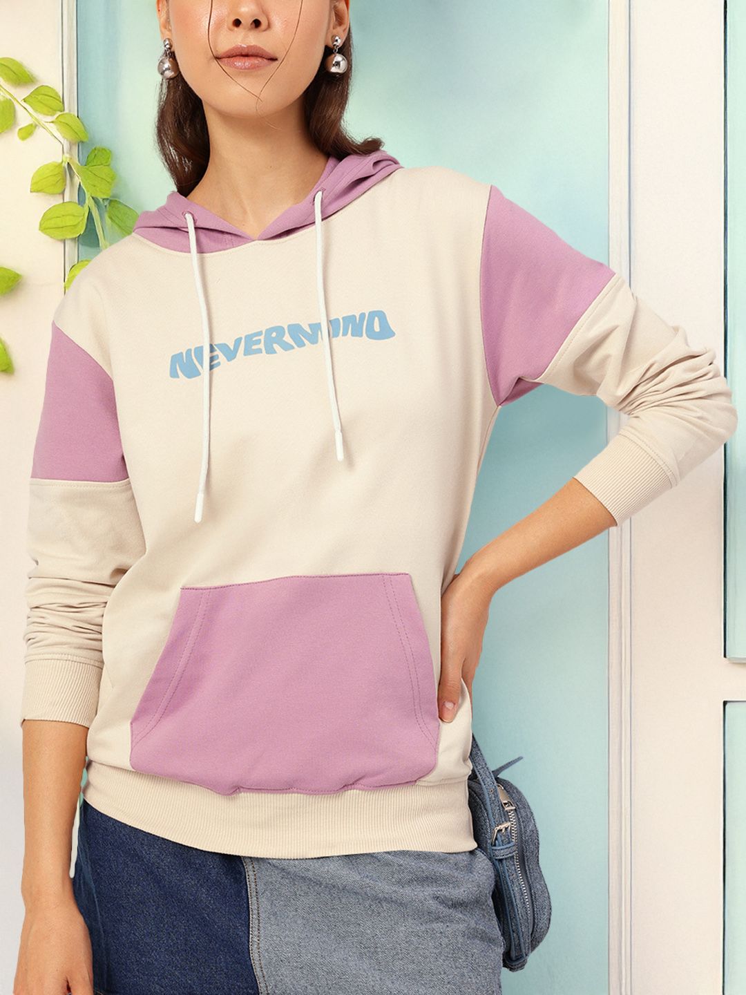 DressBerry Colourblocked Hooded SweatShirt