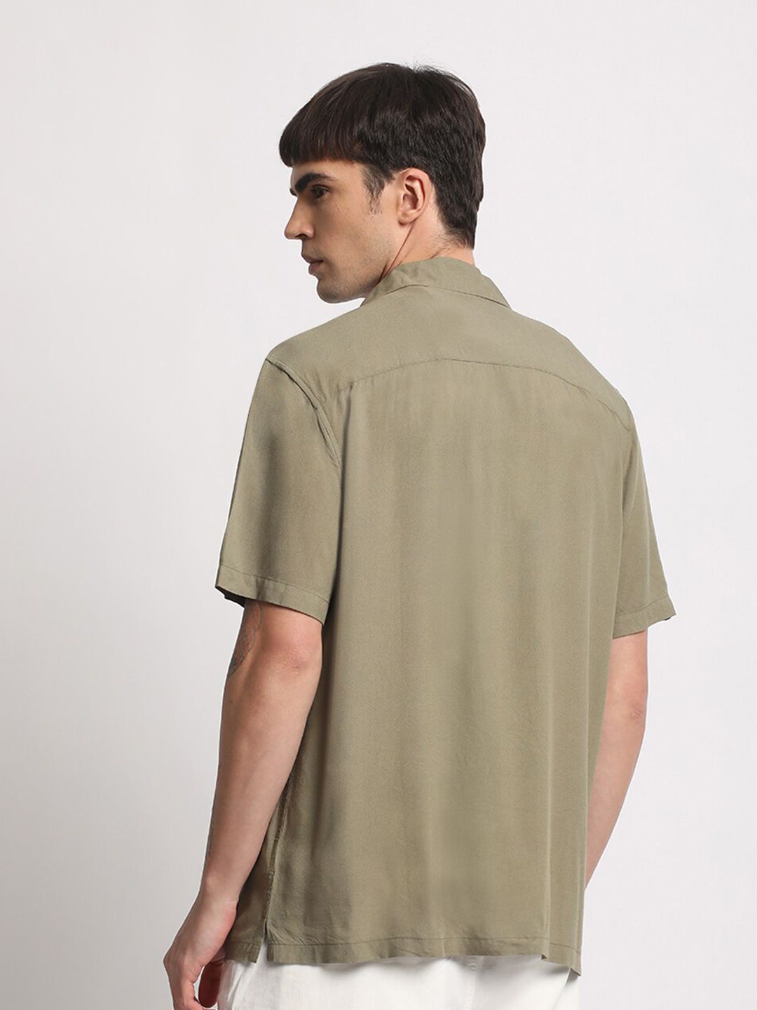 THE BEAR HOUSE Solid Casual Shirt