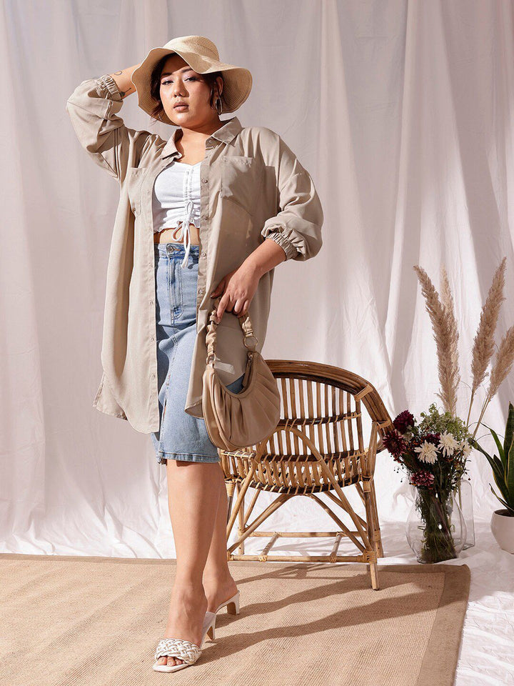 CURVY STREET Plus Size Comfort Casual Shirt