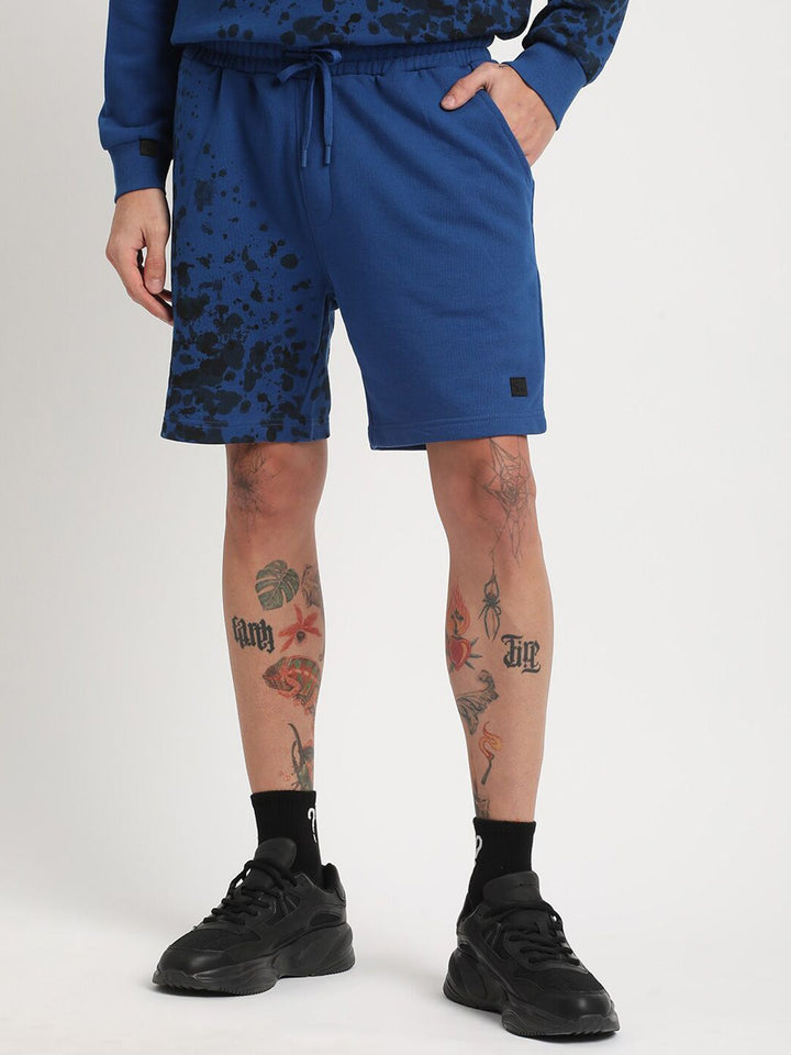 THE BEAR HOUSE Men Abstract Printed Pure Cotton Shorts