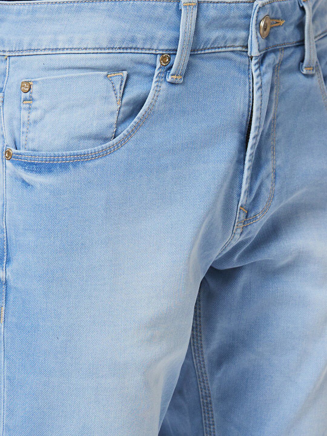 SPYKAR Men Slim Fit Low-Rise Heavy Fade Clean Look Stretchable Jeans
