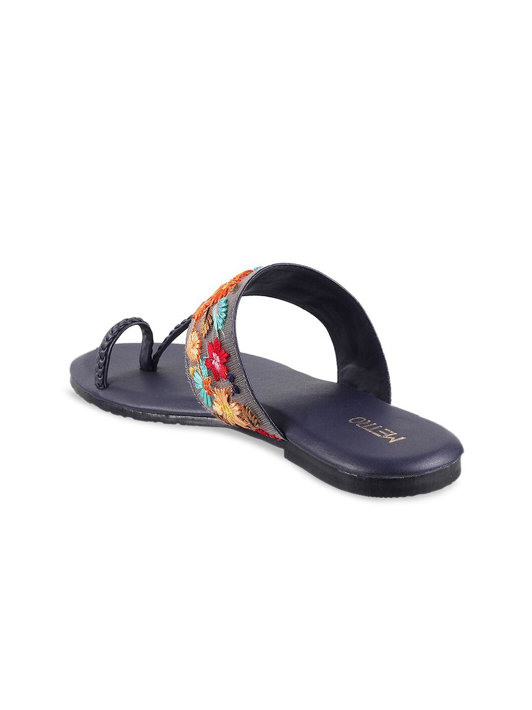 Metro Women Blue One Toe Flats