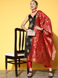 Varanga Women Ethnic Motifs Art Silk Brocade Kurta Set