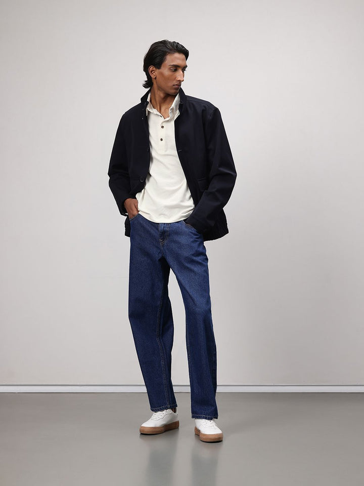 ether Kora Textured Polo Collar T-shirt