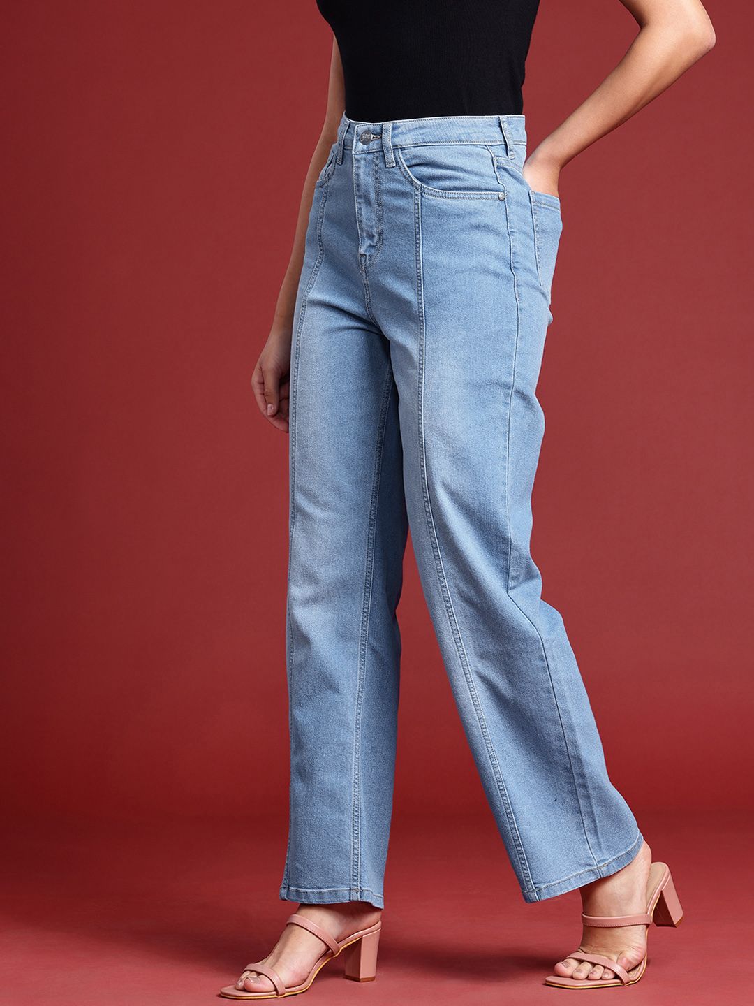 all about you Women Straight Fit Light Fade Stretchable Jeans