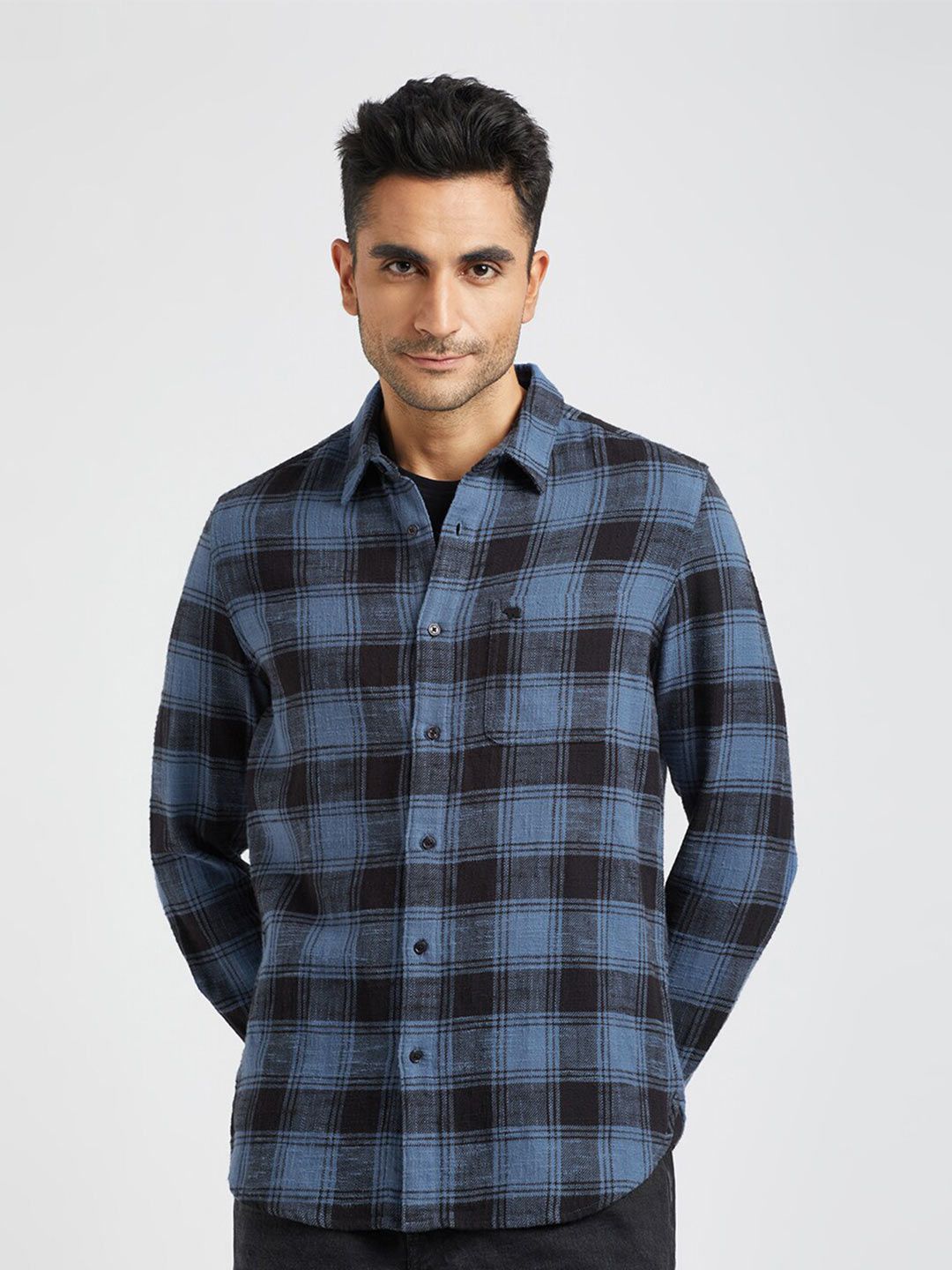 THE BEAR HOUSE Men Checked Slim Fit Comfort Cotton Casual Shirt