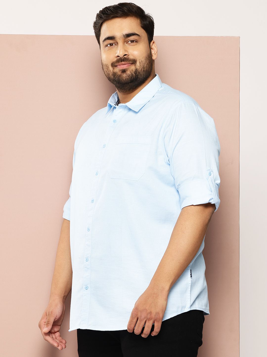 Thomas Scott Men Plus Size Premium Pure Cotton Casual Shirt