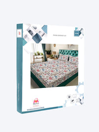 Myntra Elegant Homes Multicoloured Floral 300 TC Bedsheet with 2 Pillow Covers
