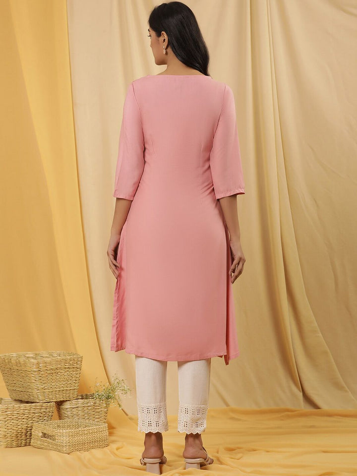 W Ethnic Motifs Empire Thread Work Kurta with Trouser