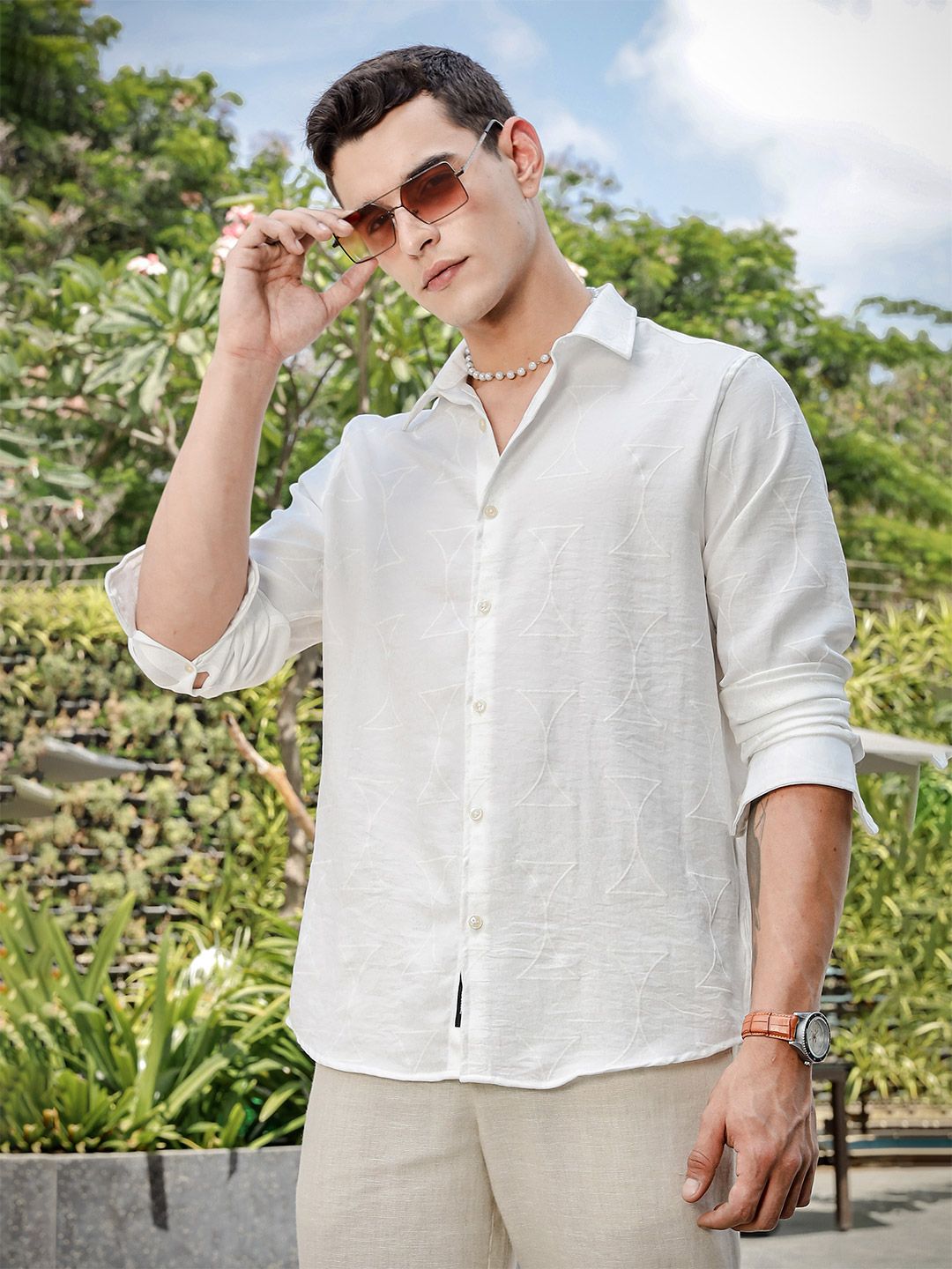 Thomas Scott Men Smart Slim Fit Opaque Casual Shirt