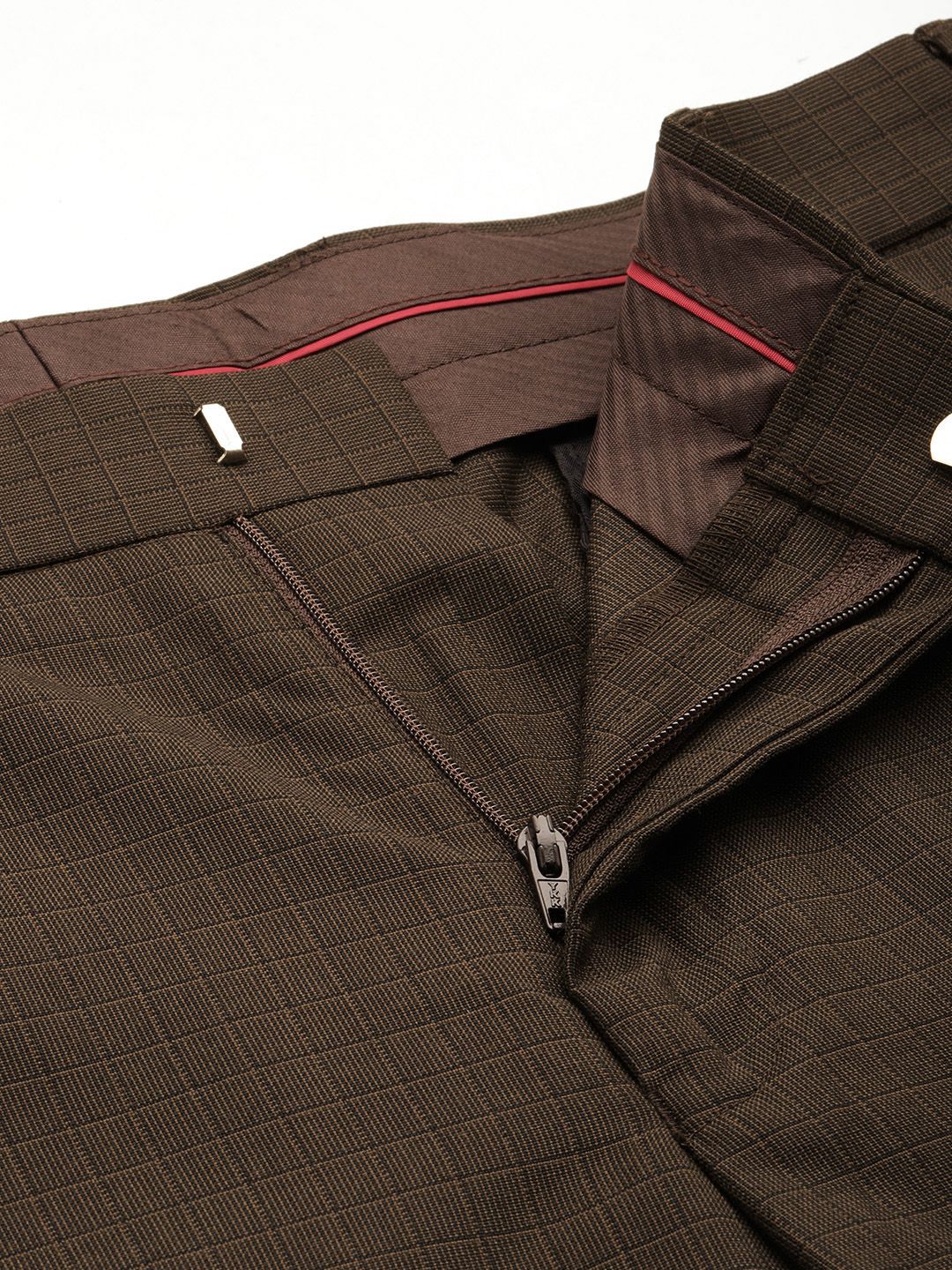 Park Avenue Men Checked Formal Trousers