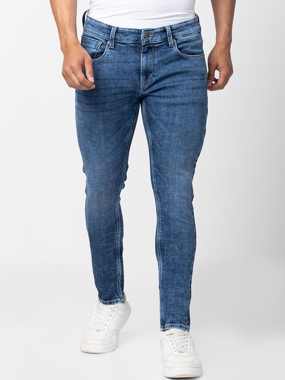 SPYKAR Men Slim Fit Heavy Fade Stretchable Cotton Jeans