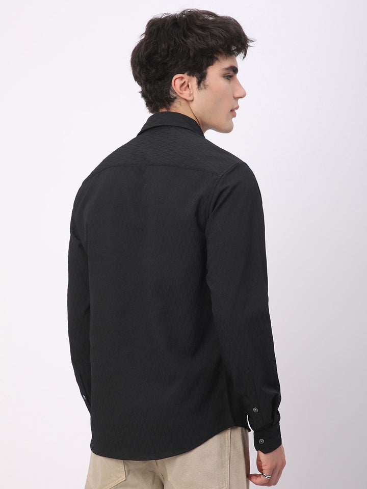 VASTRADO Men Classic Slim Fit Opaque Casual Shirt