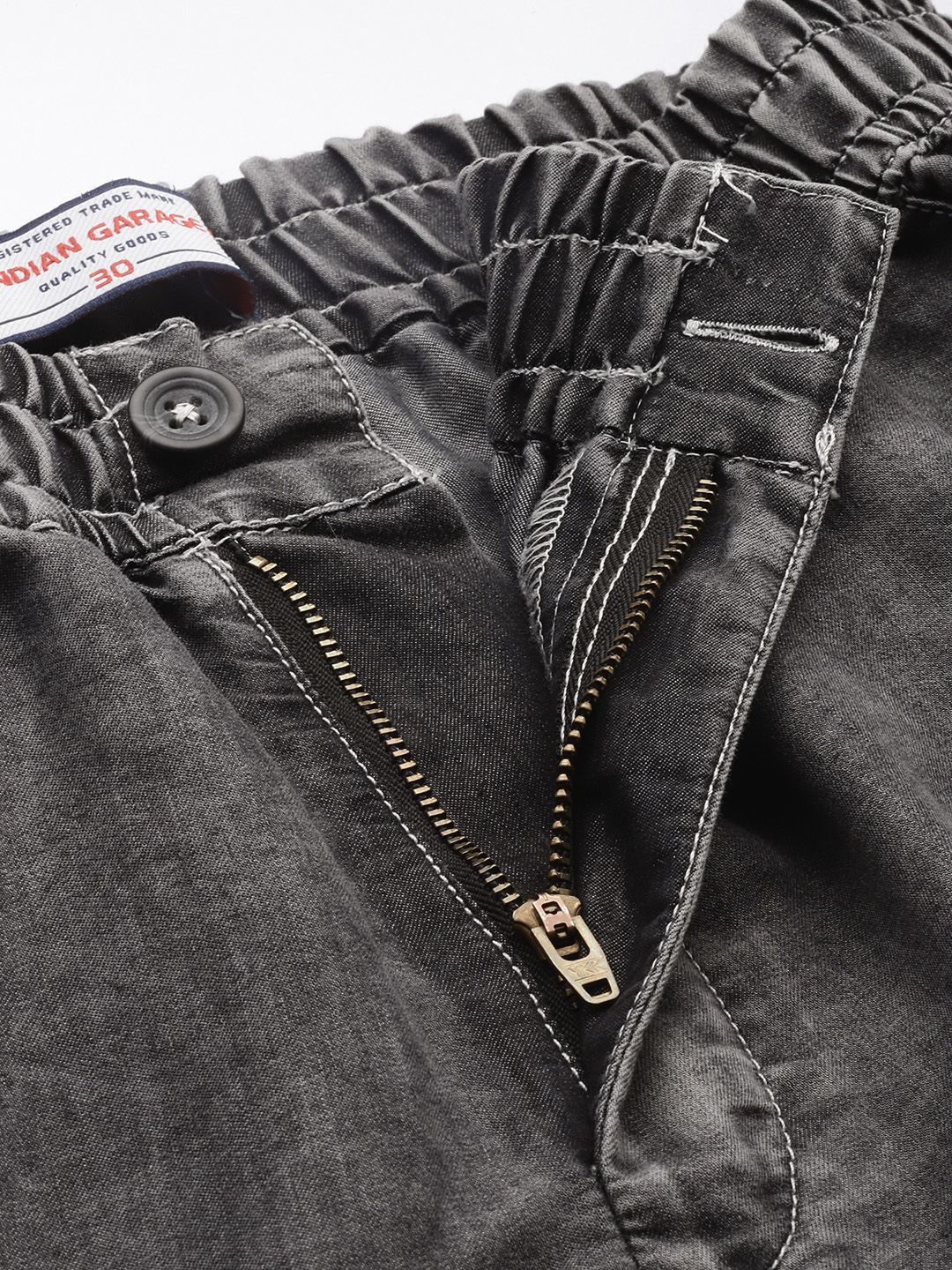 The Indian Garage Co Faded Boxy Fit Denim Utility Casual Co-Ords