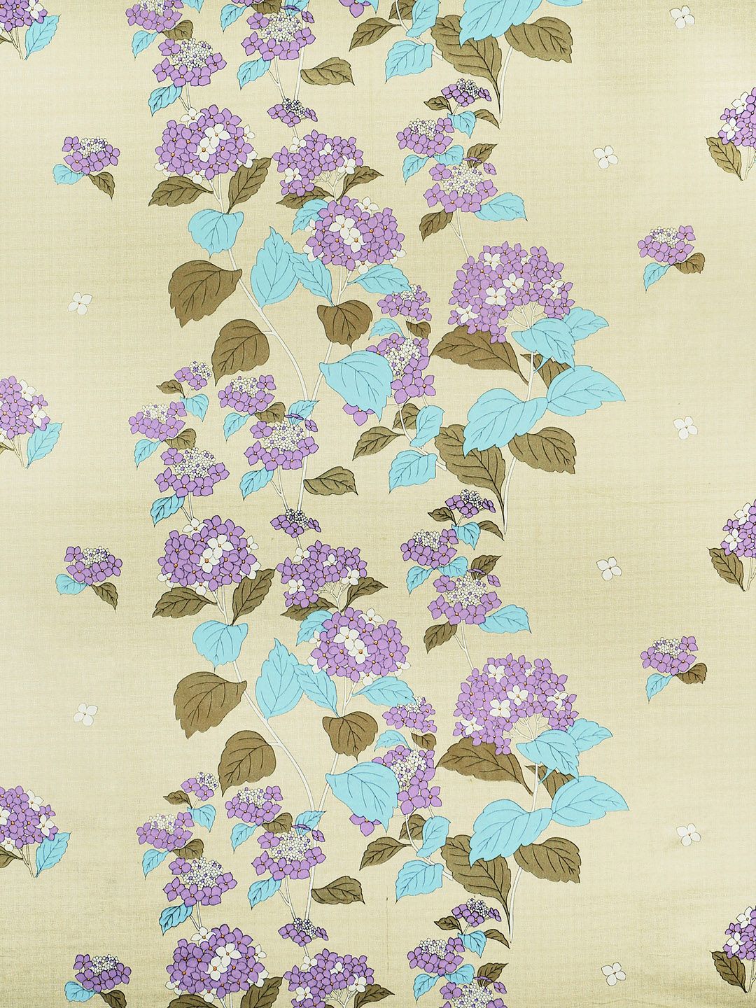 Story@home Olive Green Purple Floral 210 TC King Bedsheet with 2 Pillow Covers