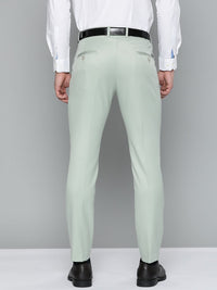 DENNISON Men Green Smart Tapered Fit Pleated Trousers