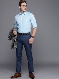 Raymond Men Solid Slim Fit Flat Front Formal Trousers