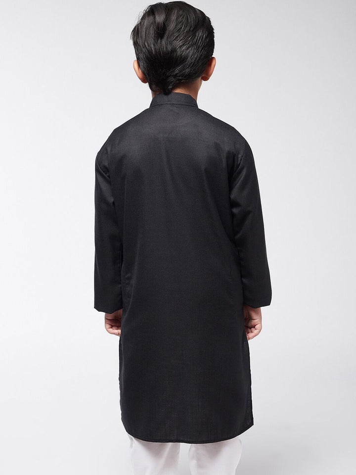 SOJANYA Boys Black Kurta