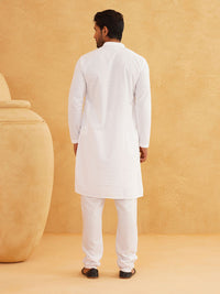 SOJANYA Embroidered Pure Cotton Kurta with Churidar